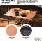 Camping Table, Lightweight and Portable Folding Table, Ideal for Camping, Hiking, Beach, Picnic, Travel, Backyard (Brown)