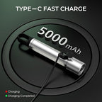 Magnetic Flashlight Rechargeable,2000LM 5000mAh Flashlights High Lumens with 18 Modes,Waterproof, Adjustable,Powerful Flash Light,Multi-Flashlights for Home,Car,Hiking,Camping (1, Silver)