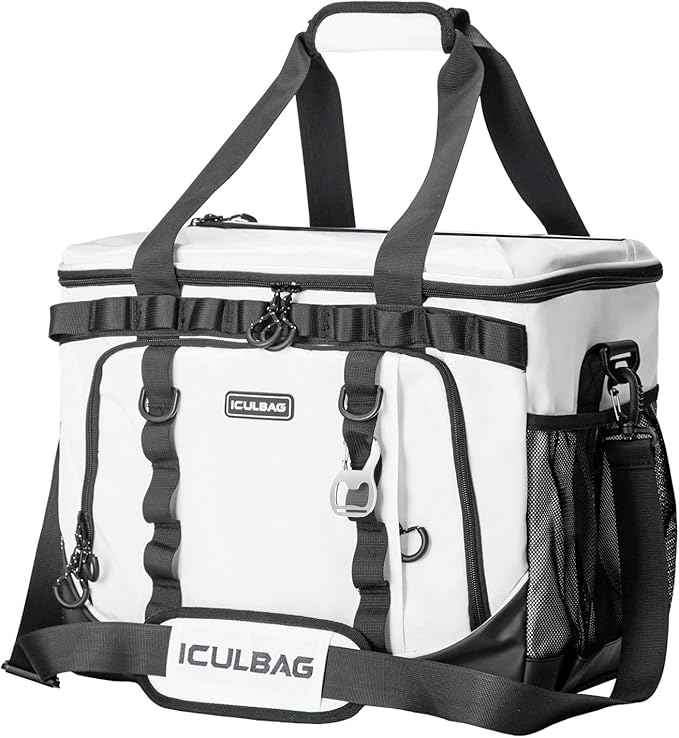 Soft Travel Coolers Bags Insulated Cooling 16hour for Camping Hiking Beach Travel Soft Sided Insulated Cooler Bag 20/48Cans for Women Men