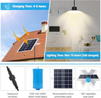NIORSUN Solar Lights Outdoor, LED Solar Pendant Light 3000K|4000K|5000K| Dimmable Lighting with Remote Control, 16.4ft Cable IP66 Waterproof for Patio, Garage, Camp, Chicken Coop, Shed Barn