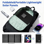 【Dongindar】 30W Foldable Solar Panel Charger,25% High Efficiency N Type Cell, Dual USB-A QC3.0 Fast Charging,Portable IP67 Waterproof Lightweight Solar Charger for Outdoor Camping Travel Emergency