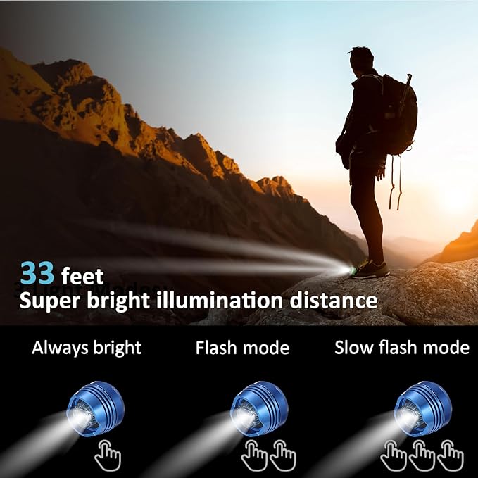 RAHAN Shoe Lights for Shoes,2 PCS Shoe Headlights,Light Up Charm Accessories for Kids Adults Shoe, Hands-Free Night Light, Camping Lights，IP65 Waterproof Light, Blue