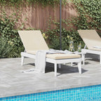 Sun Lounger with Cushion White 73.2"x23.6"x11.4" PPtanning Chair Camping Chairs Recliner Patio Suitable for Garden Courtyard