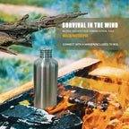 Survivor 3-in-1 Outdoor Canteen Kit - 42oz Single Wall Water Bottle with 24oz Nesting Camping Cup & Carrying Bag | 304 Stainless Steel | Wide Mouth Design | Outdoor Survival Bushcraft Gear