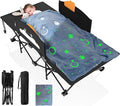Suteck Kids Camping Cot, Comfortable Toddler Cot Bed Easy to Store and Use, Portable Sleeping Cot with Guardrail, Lightweight Bed for Outdoor Indoor Home
