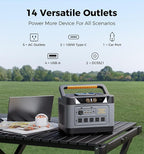 S1200 1190Wh Solar Generator Kit | 1200W Power Station + 210W Solar Panel | Fast Solar Charging for Home Backup, RV & Emergencies