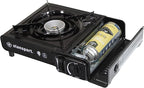 Stansport Portable Outdoor Butane Stove, Black, 13.38" L x 10.82" W x 4.33" H