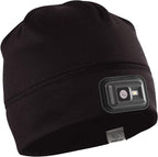 POWERCAP LED Hat Light 150 Lumens Rechargeable Fleece Beanie with Bright Built-in Headlamp Waterproof LED Warm One Size Cap