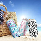 TILUCK Skinny Can Cooler for Slim Beer & Hard Seltzer, Stainless Steel, Doucle-Walled Stainless Steel Insulated Slim Cans, Standard 12 oz (Pineapple-NEW)