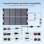 320W (2x160W) N-Type 16BB Portable Solar Panel, 25% High Efficiency Foldable Solar Charger with Bypass Diodes for Power Stations,IP67 Waterproof for RV Camping Off-Grid & Emergency Backup
