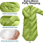 Walkable Toddler Sleeping Bags for Kids, Boys Girls (2T-4T) - Puffy Camping Sleeping Sack for Indoor, Outdoor, Travel, Sleepover, Slumber Party (up to 46 in)- Machine Washable, Lightweight