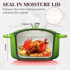 Umite Chef 7QT Enameled Cast Iron Dutch Oven with Lid & Cotton Potholders–Heavy-Duty Cookware for Bread Baking, Braising, Stews, Marinate, Cook,Refrigerate & Serve(Green)