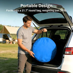 Wolfwise Pop Up Shower Tent, Portable Instant Changing Tent with Ventilation Window & Carry Bag, Privacy Bathroom Toilet for Beach, Camping & Outdoor, Width 40 ", Height 75 ", Blue