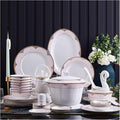 Dinner Plate Stylish Dinner Set for Restaurant and Home, Ceramic Tableware Set, European Style 60-Piece Set, Exquisite Kitchen Plate and Bowl Set/60 Pieces of Open Hot Pot ( 60 Pieces of Prince Pot)