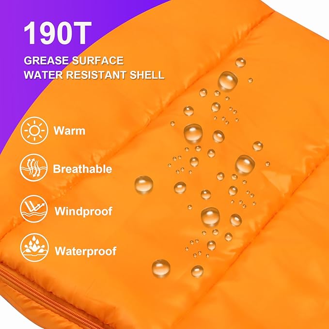 Northroad Mummy Sleeping Bag 14-59 ℉, 3-4 Season Warm & Cool Weather, Summer Spring Fall Lightweight Washable Sleeping Bag for Outdoor Camping Hiking Travel Hunting