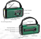 Hand Crank Emergency Radio, NOAA Weather Radio with AM/FM Solar Radio,10000mAh Rechargeable Battery Powered, USB-C Charger, Flashlight, SOS Alarm, for Storm, Hurricanes Outdoor Survival Emergencies