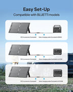 BLUETTI AC50B Solar Generator with 100W Solar Panel Included (Ships Separately), 448Wh/700W Portable Power Station, 65W USB-C PD Output, LiFePO4 Battery Backup for Travel, Camping, Outage