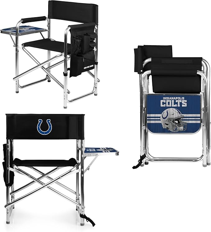 Picnic TIME NFL Unisex-Adult NFL Sports Chair with Side Table, Beach Chair, Camp Chair for Adults