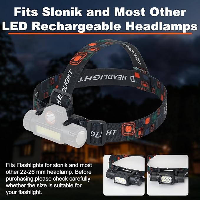 5 PCS Headlamp Holder Mounting Clip Buckle Headlight Flashlight Mount Stand for Slonik and Most Other 22mm -26mm LED Headlamps Flashlight Rechargeable (Not Include Head Lamp)