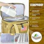 Tactical Backpack Cooler, AYAMAYA Leakproof 40 Cans Soft Cooler Backpack with Handle, Waterproof Insulated Tactical Lunch Box Bag for Work, Beach, Travel, Camping, Picnic, Hiking