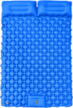 Inflatable Travel Mat with Built-in Pillow - Double Sleeping Pad, Compact Lightweight Gear for Camping Hiking Trekking Tent Backpacking Outdoor Adventures Rest Comfort Air Cushion