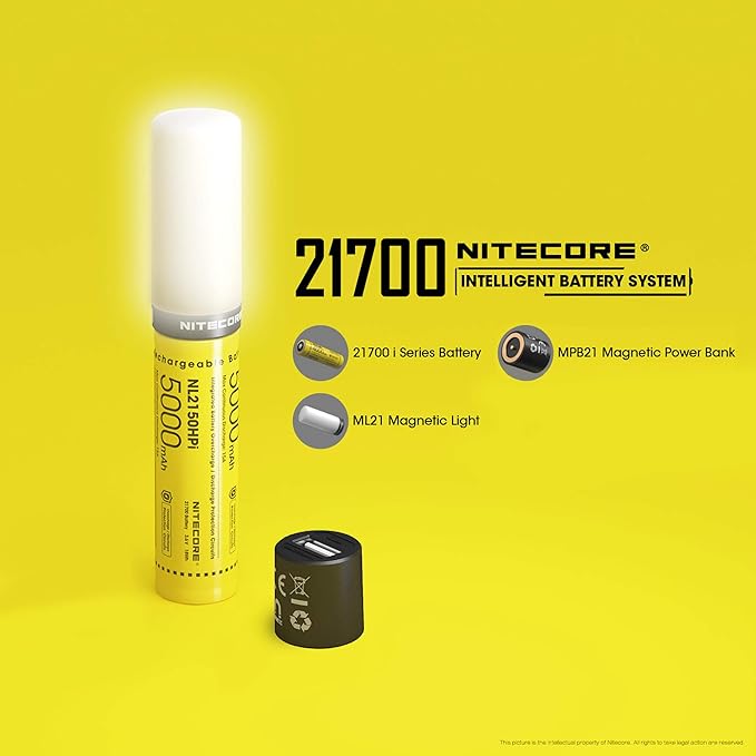 Nitecore MPB21 Mini Rechargeable Lantern Flashlight Bundle with 5000mAh Battery Charger and LumenTac Micro USB Cable