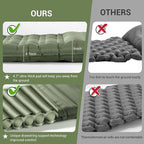 Elegear CumbreX Single Sleeping Pad for Camping, 4.7" Ultra-Thick Inflatable Camping Sleeping Pad with Built-in Foot Pump & Quick Inflation, Portable Camping Sleeping Mat for Backpacking Hiking Tent