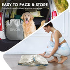 DIVON Twin Air Mattress with Built in Pump Raised,18”Single Inflatable Mattress in 2 Mins,Foldable Blow Up Mattress,Portable Twin Size Air Mattress for Camping,Travel&Floor,Air Bed for Adults,330lbs