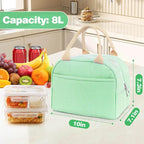 Lunch Bag For Women, Cooler Insulated Lunch Box For Travel Work Picnic College School Adult Large Capacity Lunch Bags, Green Stripe