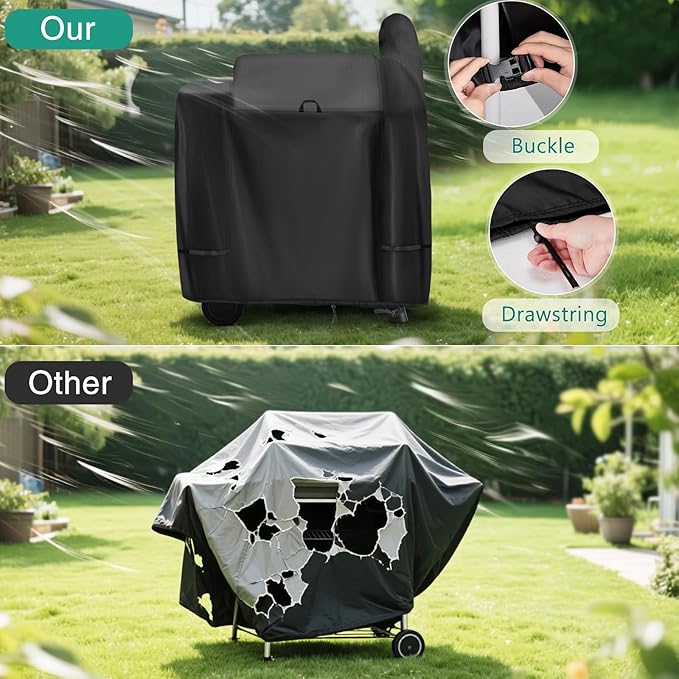 Grill Cover for Traeger Pro 22 Smoker Grill, 41inch Outdoor Grill Cover Waterproof for Traeger Pro 575 Pellet Smoker Grill-41 L x 27" W x 47" H