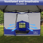 KAMPKEEPER 2 Person Canopy Side Tent, Camping Tent for 10x10 Canopies, Easy Up Cube Tents Gazebo Room with Mesh Window for Camping, Storage, Events(Canopy Not Included)