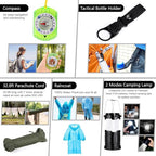 Survival Kit, 151 Pcs First Aid Kit Survival Gear and Supplies Emergency Kit with Bug Out Bag Tactical Military Grade Molle IFAK for Camping, Earthquake, Hiking, Hunting, Gifts for Men Dad