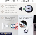 Head Lightz Rechargeable LED Baseball Cap – Built-in USB Light with 3 Brightness Levels – Perfect for Running, Walking, Golf & Camping – Hands-Free Lighted Hat – Oprah’s Favorite Things – White