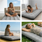 Single Size Air Mattress - Inflatable Camping Bed, Inflatable Single Bed for Camping, Home & Travel(Grey)