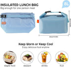 YUDANSI Fashion Lunch Bags for Men Women- Reusable Insulated Leakproof Lunch Box Tote Bag, Cool Bags for Adults,Thermal Cooler Bag for Work Picnic Travel -8L (Blue)
