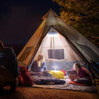4500LM Solar Camping Light - Portable Camping Lantern Hanging Waterproof Tent Lights, Bright USB Rechargeable Lamp for Outdoor Camping, Canopy, Hurricane Emergency, Power Outages