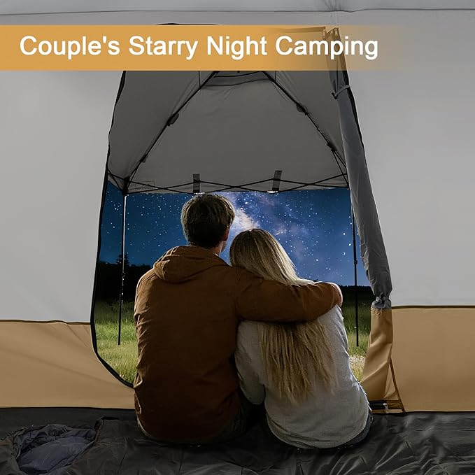 KAMPKEEPER Canopy Side Tent, Camping Canopy Tent for 10x10 Pop Up Canopies, Cube Tents, Gazebo Room Compatible with 10' Wide Canopies(Canopy Not Included)