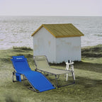KingCamp Reclining Lounger Chair Camping Cots, 74.8" x 23.2" x 13.3", Blue