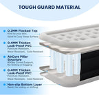 Twin Air Mattress with Headboard, Built-in Pump, 600 lbs Heavy-Duty Support, 19" Raised Comfort Design, 48-Hour Leak-Tested PVC, 2.5 Min Fast Inflation, Inflatable Mattress for Home, Guests & Camping