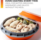 CanCooker Batter Bowl XL: Collapsible, Mess-Free, Dishwasher and Microwave Safe, Chemical-Free in Vibrant Orange - 12 Pack