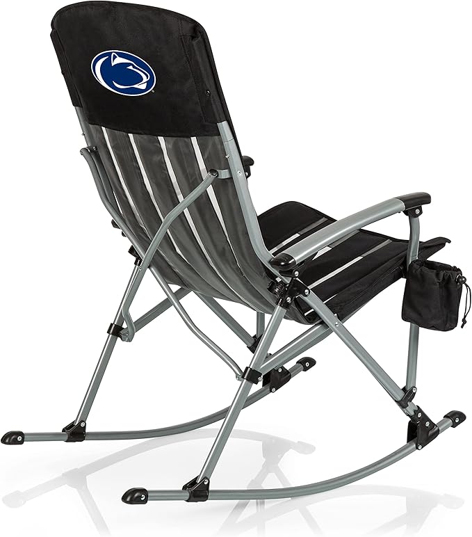 Picnic TIME NCAA Unisex-Adult NCAA Outdoor Rocking Camp Chair, XL Heavy Duty Camping Chair for Adults
