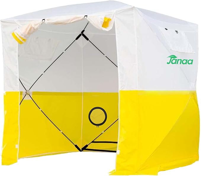 JAX3® Professional Work Tent | Pop Up | 6,2x6,2x7 Ft | Instant Quick and Easy Tool-Free Setup | Waterproof UV50+ | Splicing, Commercial Tent, Fiber Optic for Heavy-Duty Use