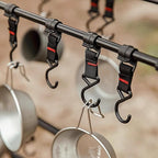 12 PCS Ice Fishing Shelters Hooks, Coat Hooks Hanger Hanging Ice Shanty Camping Light Cookware Hanger Hooks Pots Hanging Hooks Camping Bag Stroller, Hanging Storage Fishing&Hunting Accessories