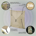 Clam Quick-Set Wind & Sun Panels – 3-Pack Tan Accessory for Pop-Up Screen Shelter – Durable Sidewalls for Privacy, Shade & Weather Protection – with Carry Bag – Tent Not Included
