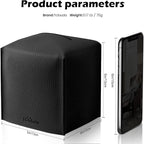 Tissue Box Cover, Tclouda, Modern PU Leather Square Tissue Box Holder for Creative Decorative, Ideal for Bathrooms/Office/Car/Nightstand/Outdoor Tent/Dining Table, 5"X5"X5", Single Black