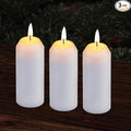 3Pack 15H+ Emergency Candles Long Burning Survival [18H+ Inside Candle Lanterns], 3“ Unscented White Pillar Candles, Survival Candles for Power Outage, Camping, Hurricane