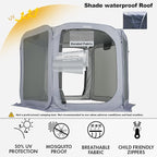 Poray Screen House Tent Pop Up Sun Shelter with Durable Mesh Zipper Doors,Portable Camping Tent 10 X 10 FT Screen Canopy Outdoor for Family Friends Party in Backyard,Park