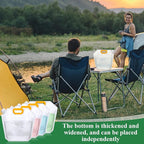 Tessco for you 12 Pack 1.3 Gallon Collapsible Water Storage Bag Water Container Emergency Jug Plastic Storage Pouch Freezable Carrier Tank Foldable Bottle for Outdoor Sport Camping (Clear)