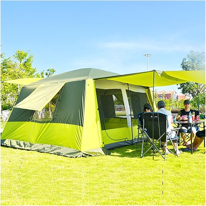 8 Person Tent, Family Cabin Tents, Outdoor Shelter Camping Hub Tent, Doors and 3 Windows with Mesh,Waterproof,Double Layer Camping Tent for The Garden (Size : B)