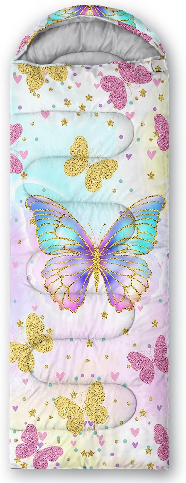 HOSIMA Dear Hunting Pattern Cold Weather Sleeping Bags for Kids Adults,Black Light Weight Waterproof Sleeping Bags for Outdoors Hiking.
